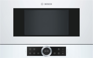 Bosch BFL634GW1 Einbau-Mikrowelle weiß f.60cm breite u.38cm hohe Hänge-und Hochschränke Linksanschlag
