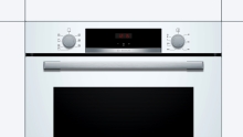 Bosch HBA533BW1 Backofen 60 cm LED-Display 5 Heizarten Polar Weiß EEK: A