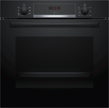 Bosch HBA533BB1 Backofen 60 cm LED-Display 5 Heizarten 3D Heißluft EcoClean Vulkan Schwarz EEK:A