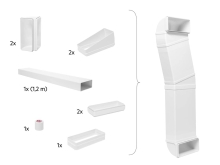 AEG M2CKCF01 Umluft-Installationskit bestehend aus 2 Rohrbogen