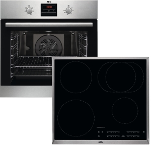 AEG BES333-2 (BES33101ZM + IKB64411XB) Backofenset Induktion Hob²Hood DirectControl Versenkknebel