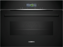 Siemens CM724G1B1 Einbau Backofen mit Mikrowelle 45 cm TFT-Full-Touchdisplay HomeConnect humidClean