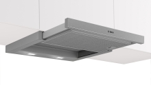 DFL064W54 Flachschirmhaube 60cm silbermetallic LED-Beleuchtung