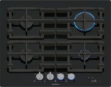 ER6A6PH40 Gaskochfeld 60cm Hartglas stepFlame cookConnect HomeConnect abnehmbare Schwertknebel